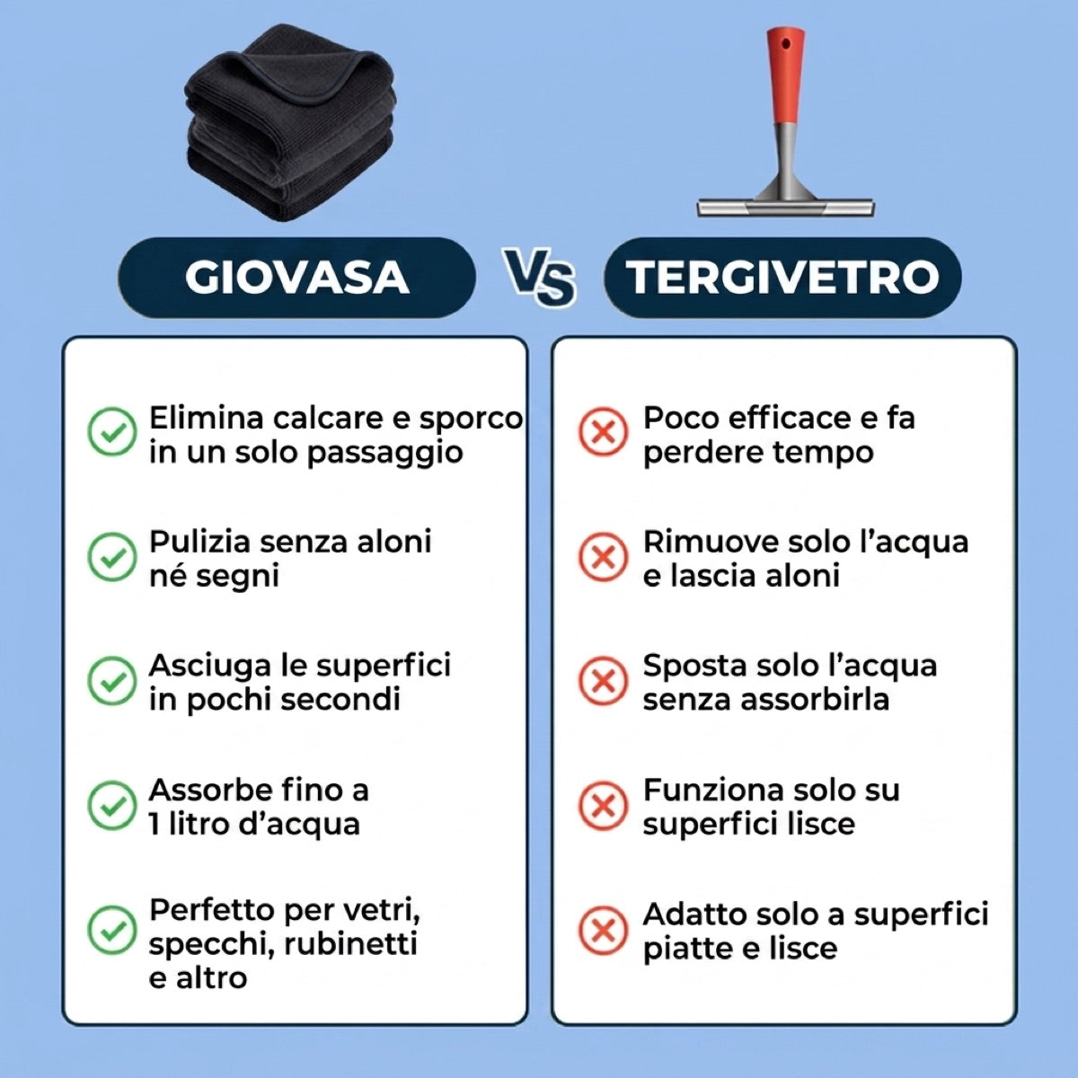 Panno Giovasa microfibra nero