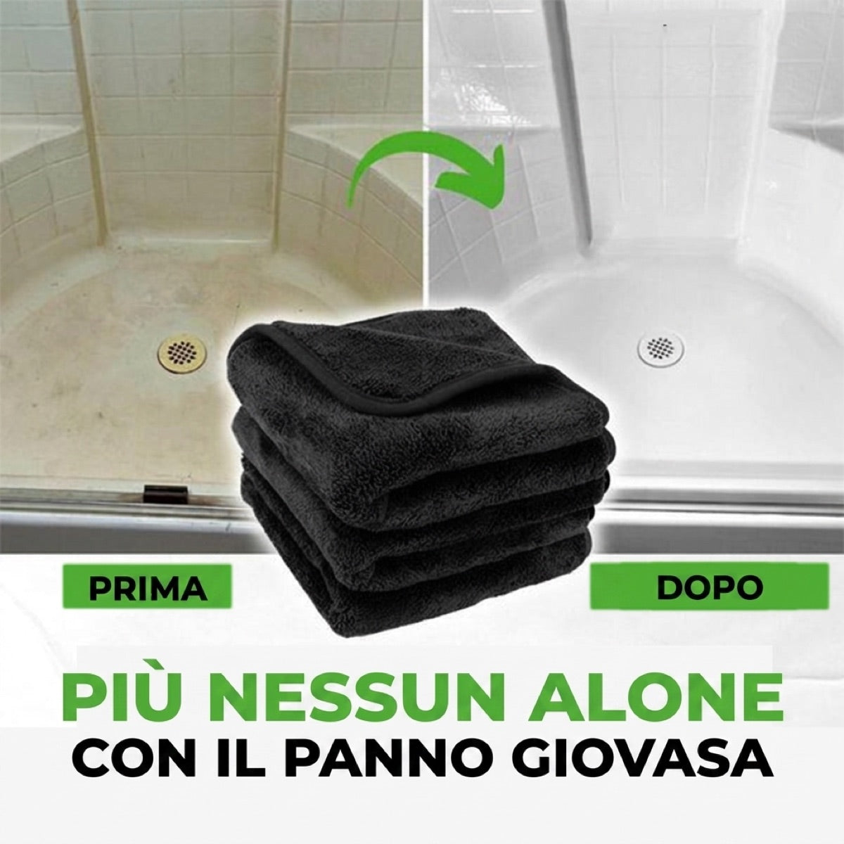 Panno Giovasa microfibra nero