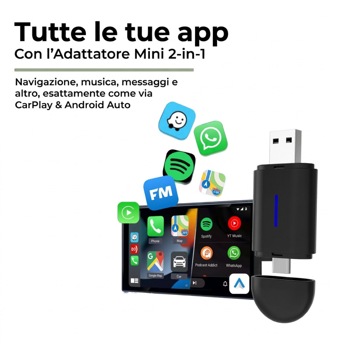 Adattatore CarPlay Wireless Giovasa