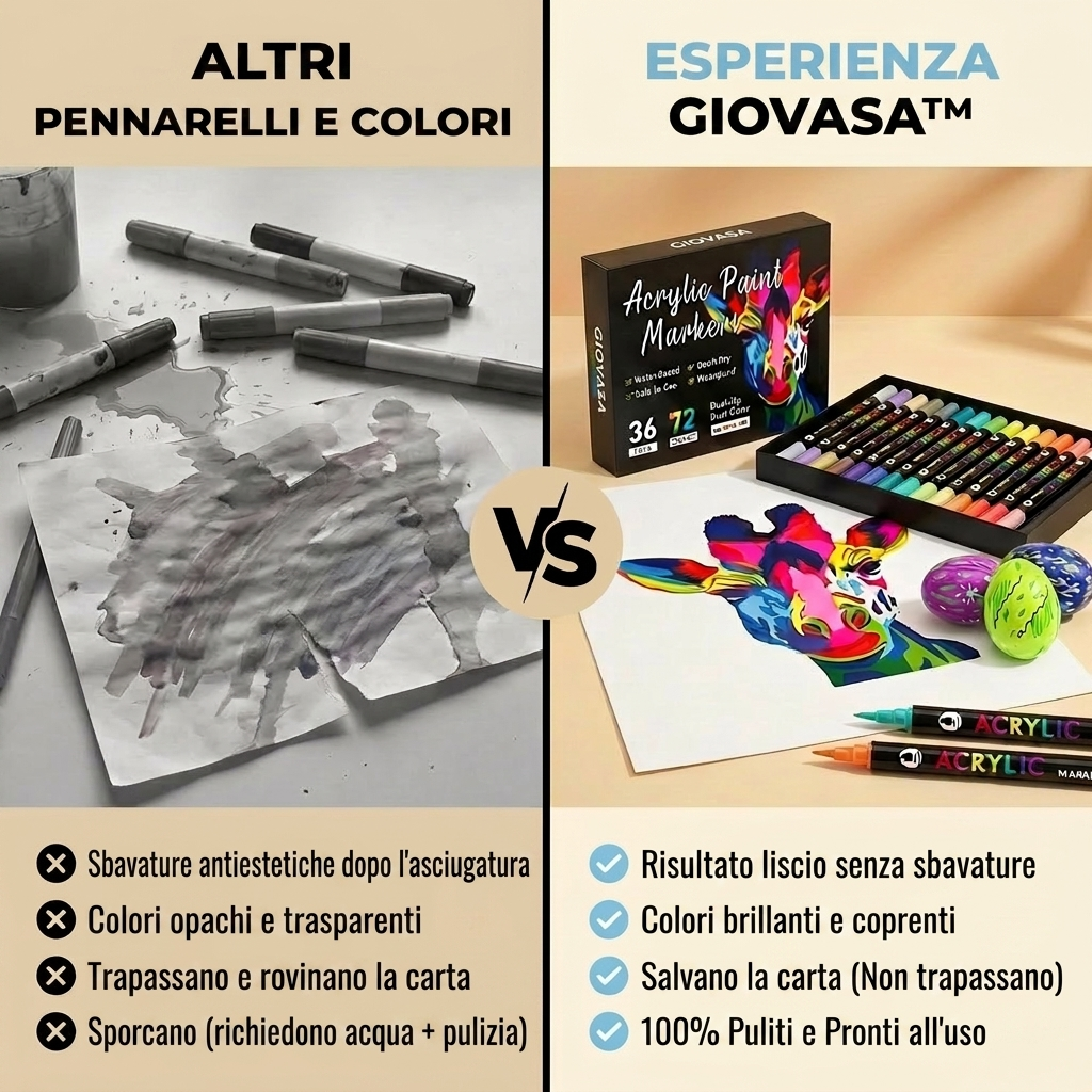 Pennarelli Acrilici Giovasa vs altri